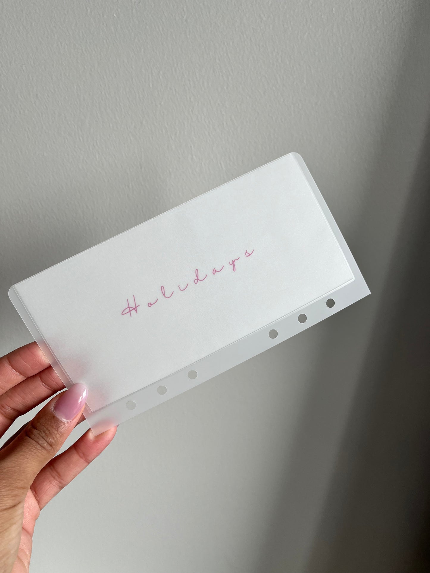 A6 Matte Vellum Cash envelope