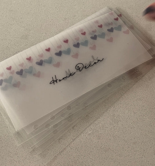 Cotton Candy hearts A6 Cash envelope